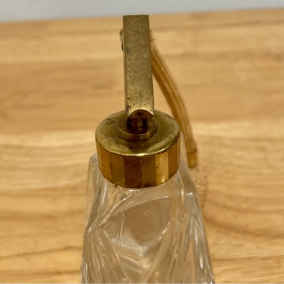 Vtg 1950s Crystal Perfume Spray Bottle Atomizer I.W Rice & Co. Japan Poor Shape - Picture 6 of 15